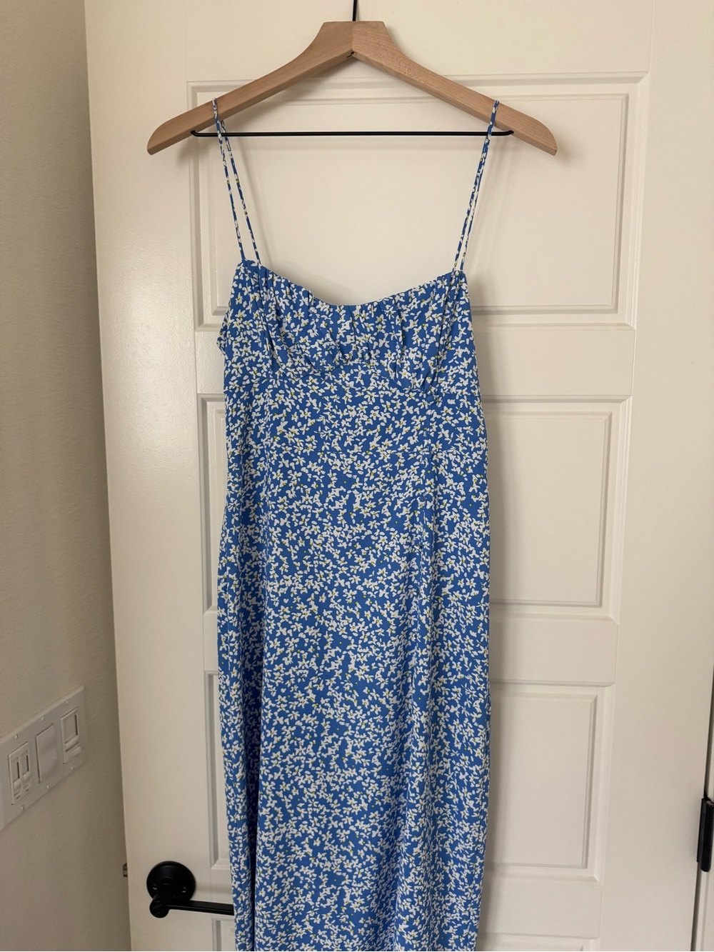 Zara Blue Daisy Slip Maxi Dress